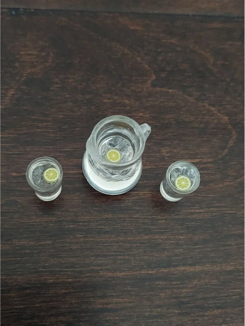 Miniature Ice Lemon Water Pitcher Set